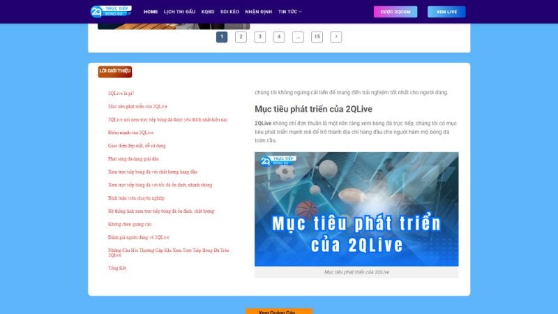 Mục tiêu phát triển của 2Qlive